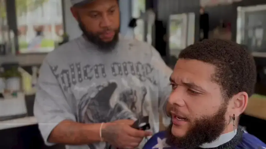 Barber taking a client from start to finish in the shop, long form brand film by Pixel Perfect Visuals